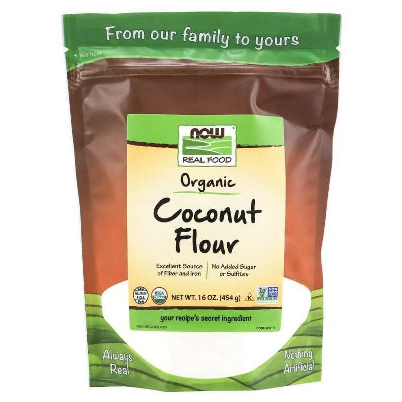 Now Foods Organic Coconut Flour  -  16 oz Bag, 1 of 2