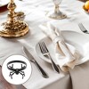 Unique Bargains Napkin Rings Stainless Steel Black 1 Pc - 2 of 3