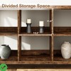 62" Industrial 8-Cube Storage Organizer with 3-Tier Metal Horizontal Bookcase – Long Low Console Shelf - 2 of 4