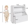 Kids Bookshelf, Wooden Toy Storage Organizer with Cubby - 2 of 4