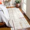 Modern Geometric Stripe Rug Washable Rugs Living Room Non-Slip Low Pile Area Rug Bedroom Dining Room Nursery Rug - 2 of 4