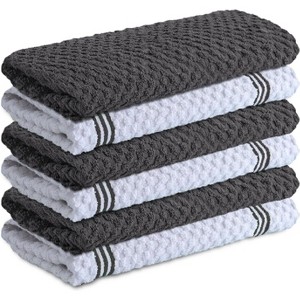 Cotton Kitchen Towels, Ultra Soft Tea Towel, Super Absorbent Terry Dish Towels for Kitchen Linens, 15x25 Inch - 1 of 4