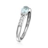 Ross-Simons 0.30 Carat Aquamarine and .10 ct. t.w. White Zircon Ring in Sterling Silver - 3 of 4