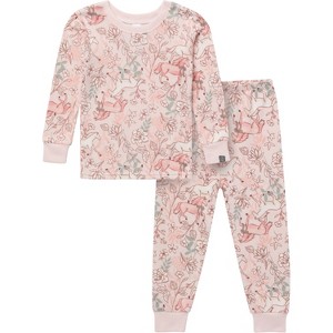 Modern Moments by Gerber Baby and Toddler Girls' 2-Piece Snug Fitting Footless Pajama Set - 1 of 4
