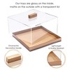 Acrylic Cake Stand with Dome | Elegant Serving Trays with Clear Lid | Perfect Cake Cover Loaf Cake & Dessert Log for Wedding & Kitchen - Elavain - 2 of 4