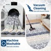 Modern Washable Area Rug for Living Room, Floral Pattern Floor Rug with Non Slip Backing, Low Pile Stain Resistant Floor Carpet - 4 of 4