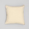 Chery Life Stonewashed Cotton Velvet Throw Pillow with Decorative Handstiched Edges-19X19" - 4 of 4