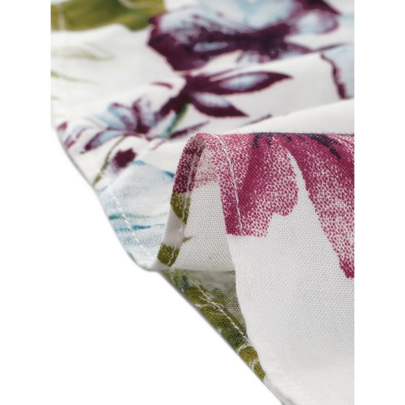 Allegra K Women's Tropical Floral Print Ruffle Self Tie Knot Split Beach Wrap Midi Skirt, 5 of 7
