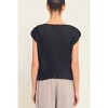 Women's Pleated Boatneck Blouse - GRADE & GATHER - 2 of 2