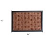 HomeRoots 16" X 24" Brown Synthetic Fiber Abstract Outdoor Door Mat - 3 of 4