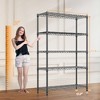 Lyngins Heavy-Duty Carbon Steel Storage Shelves, Adjustable Garage Shelving, 5-Tier Utility Shelving Unit Steel Organizer Wire Rack for Home - 3 of 4