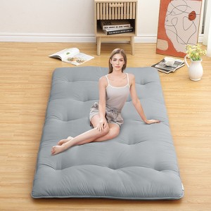 Futon Mattress Japanese Floor Mattress, Tatami Mat Foldable Floor Bed,Roll Up Mattress Camping Sleeping Pad for Dorm RV Travel, Adults Kids - 1 of 4
