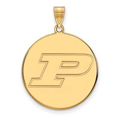 Black Bow Jewelry 10k Yellow Gold Purdue Boilermakers NCAA Extra Large Pendant