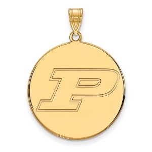 Black Bow Jewelry 10k Yellow Gold Purdue Boilermakers NCAA Extra Large Pendant - 1 of 3