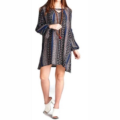 Women's Floral & Paisley Keyhole Dress - Velzera