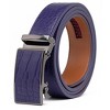 Braveman | Men's Genuine Leather Crocodile Design Dress Belt with Automatic Buckle - 2 of 2