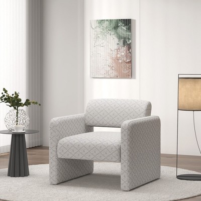 CAVINAS Chair Lounge Chair Velvet Upholstered Sofa Couch with Clean Line for Living Room
