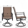 VisioGear Patio Dining Chairs, 4 Pieces Outdoor Dining Chairs Set, 360°Swivel Dining Chair for Patio, Brown, 23"*21.7"*40.2" - 2 of 4