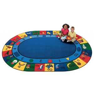Carpets for Kids Blocks of Fun Classroom Rug Blue 8'3" x 11'8" - 1 of 4