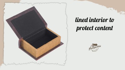 Vintage Brown Faux Leather Rectangular Lidded Storage Box