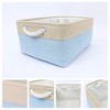 Unique Bargains Fabric Collapsible Storage Organizer Basket with Handles - 2 of 4