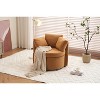 33.9" W 360° Swivel Accent Barrel Chair, Comfy Round Sofa Storage Chair with Pillow for Living Room Bedroom Nursery 4B - ModernLuxe - 4 of 4