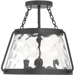 Savoy House Crawford 3 - Light Semi-Flush Mount in  Matte Black - 1 of 3