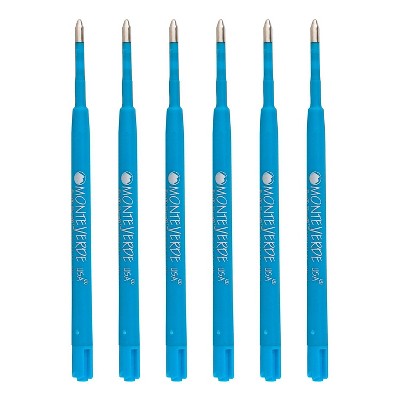 Monteverde Ballpoint Pen Refill Medium Point Blue Ink 6 Pack (PR133TQ)