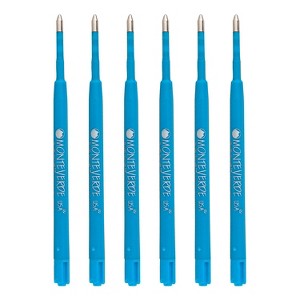 Monteverde Ballpoint Pen Refill Medium Point Blue Ink 6 Pack (PR133TQ) - 1 of 1