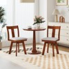 Tangkula Swivel Dining Chairs Set of 2 Dining Room Chairs w/ Rubber Wood Frame - 4 of 4