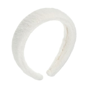 Unique Bargains Women's Fashion Solid Color Soft Plush Headband 1 Pc - 1 of 4