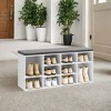 Stylish Shoe Bench with Cushioned Seat and 10 Compartments - Versatile Storage Solution for Entryway and Bedroom - 3 of 4