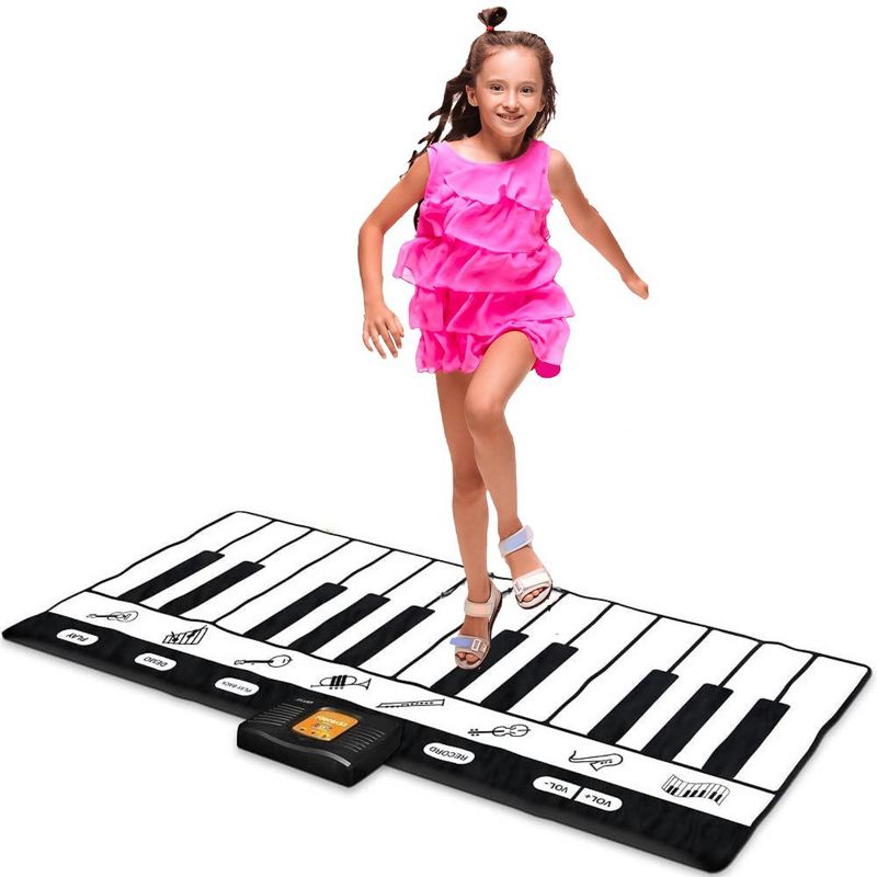 Toddler Floor Piano Playmat 71" - 24 Keys Dance On Piano Play Mat has Record, Playback, Demo, Play, Adjustable Vol.- Best Gift, 1 of 9