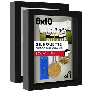 Americanflat Shadow Box Frame with shatter-resistant glass - Available in a variety of sizes and styles - 1 of 4