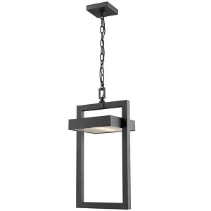 Luttrel 10.5" Outdoor LED Ceiling Fixture - Black Aluminum, 1 Bulb, Damp Rated, 2700K - 1 of 1