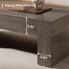 Tribesigns Living Room Rectangular Coffee Table, 51"Farmhouse Accent Center Cocktail Tea Table with Sturdy Base, for Home Reception,Rustic Taupe - 4 of 4