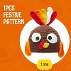 Joyfy Turkey Beanie Hat with Ear Flaps, Thanksgiving Halloween Costume Dress Up Hats, Turkey Hat Photograph Prop Party Favor Supplies for Baby - 2 of 4
