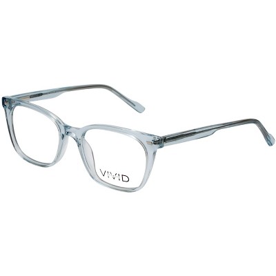 Vivid Designer Reading Blue Light Blocking Eyeglasses 912 Crystal Blue 51 mm