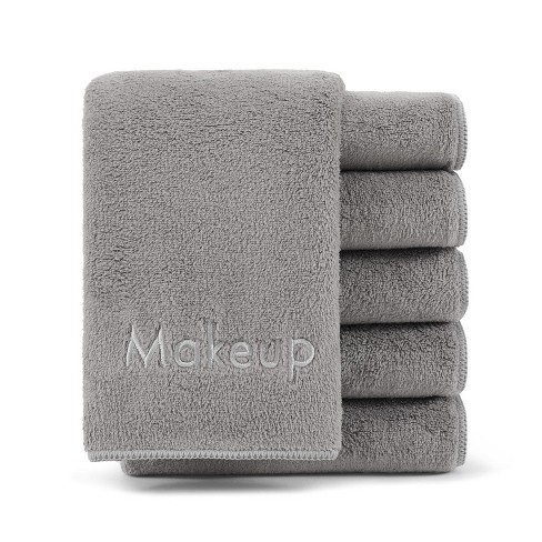 Arkwright Makeup Remover Washcloths pack Of 6 Soft Coral Fleece Microfiber 13 X 13 In. Gray Target