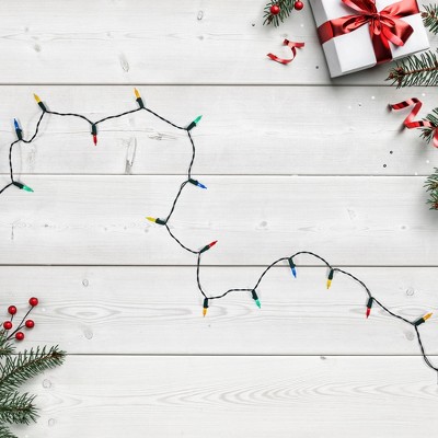 Northlight LED M5 Faceted Christmas Lights - Multicolor  - 15.75’ Green Wire - 50ct