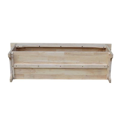 Brookstone 48" Unfinished Parawood Bench with Storage Shelf