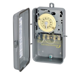Intermatic - Indoor and Outdoor - Mechanical Timer Switch - 277 V - Gray - 1 of 1