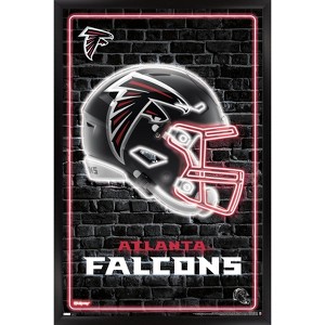 Trends International NFL Atlanta Falcons - Neon Helmet 23 Framed Wall Poster Prints - 1 of 4
