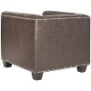Bentley Club Chair - MCR4574D - Antique Brown - Safavieh - 3 of 4