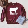 Simply Sage Market Women's Graphic Sweatshirt Moody Cow - 3 of 3