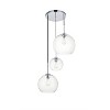 Elegant Lighting Baxter 3 Lights Chrome Pendant With Clear Glass - 3 of 4