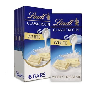 Lindt 4/6/12 Bars,  Classic Recipe White Chocolate Bar, White Chocolate Candy, 4.4 oz. - 1 of 4