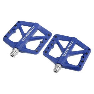 Unique Bargains Nylon Rear Foot Peg Flat Pedal Footrests Fit 9/16 Inch Axles BMX MTB Bicycle Yellow 1 Pair - 1 of 4