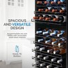 Newair Freestanding 76 Bottle Dual Zone Compressor Wine Fridge with Low-Vibration Ultra-Quiet Inverter Compressor, Adjustable Racks - 3 of 4