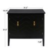 2 Door Wooden Sideboard, Vintage Black Wood Cabinet with Adjustable Shelves, Antique Brass Handles for Living Room - 4 of 4